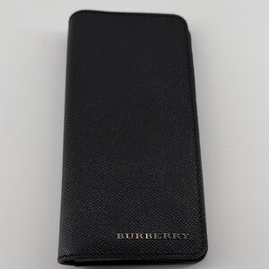 Burberry Black Leather Phone Case